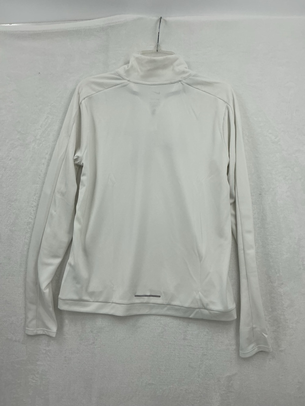 Nike White Women's Long-Sleeve Quarter-Zip Top with Black 818 Swoosh - Picture 6 of 6